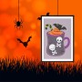 Affiche : Halloween mug tête de mort