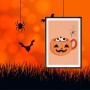 Affiche : Halloween Mug citrouille et araignée