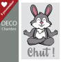 Affiche Petit lapin qui fait du yoga : Chut !