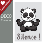 Affiche Petit nounours qui fait du yoga : Silence !