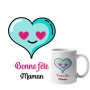 Mug : Bonne fête maman avec joli coeur