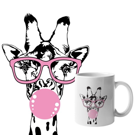 Mug : Amusante girafe avec bulle