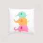 Coussin déco :  Amusants petits éléphants