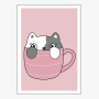 Affiche Petit chat dans sa tasse