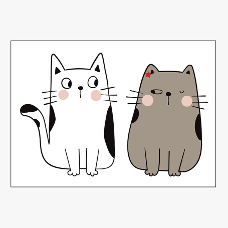 Affiche Couple de petits chats