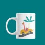 Mug : Dinosaure dans sa voiture