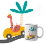 Mug : Dinosaure dans sa voiture