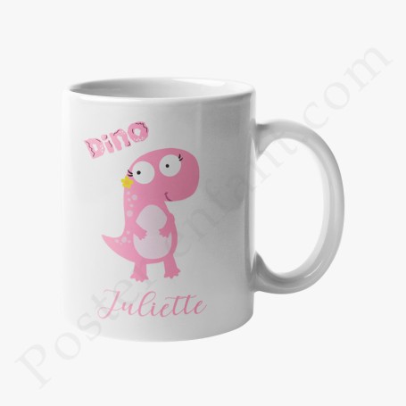 Mug : Dinosaure avec prénom à personnaliser