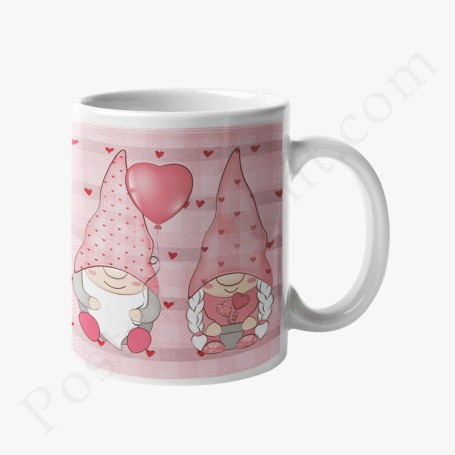 Mug : Petits nains avec ballon en cœur