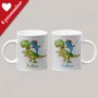 Mug : Dinosaure et requin amusants à personnaliser