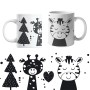 Mug : Animaux - Noir et blanc