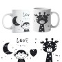 Mug Love : Animaux - Noir et blanc