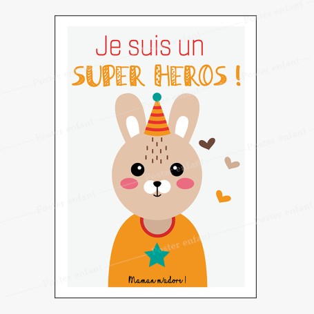 Affiche : Petit lapin à personnaliser