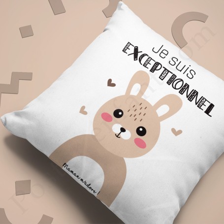 Coussin :  Petit lapin à personnaliser