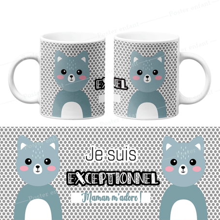 Mug chat : Je suis exceptionnel