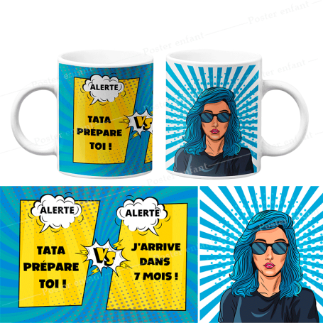 Mug bande dessinée à personnaliser