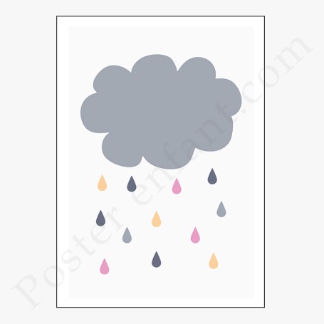 Affiche : Petit nuage avec pluie