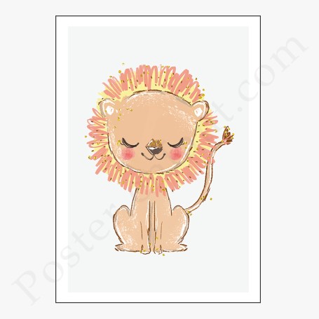 Affiche Adorable petit lion