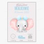 Affiche de naissance  : Eléphant à personnaliser