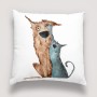 Coussin déco : Adorables et drôles de petits chiens