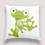 Coussin déco : Amusante petite grenouille