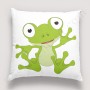 Coussin déco : Amusante petite grenouille