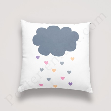 Coussin déco : Nuage et pluie